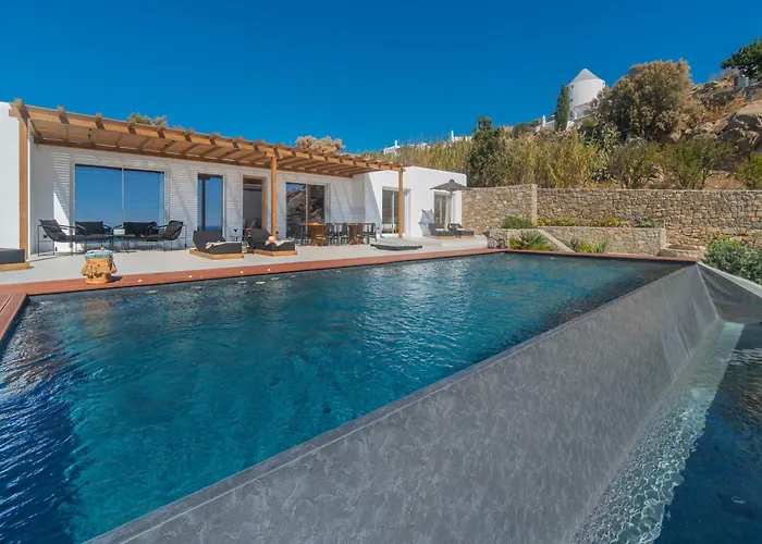 Elit Psarou Heated Pool Jacuzzi Villa *