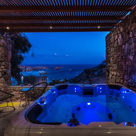 Elit Psarou Heated Pool Jacuzzi Villa *